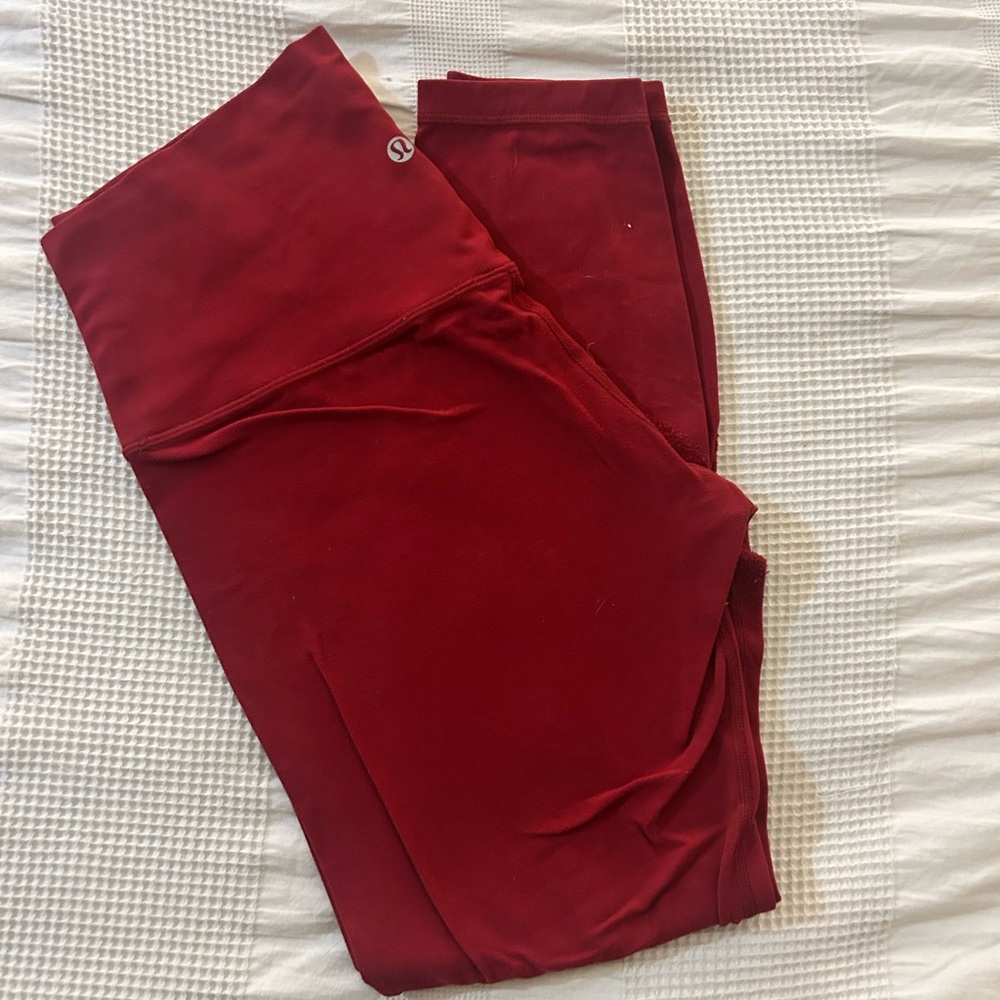 Red Lululemon Align Leggings